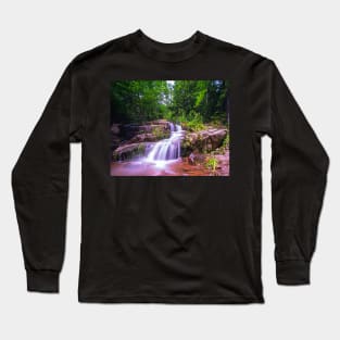 Johns Brook Trail Big Slide Mountain Keen Valley NY Waterfall Long Sleeve T-Shirt